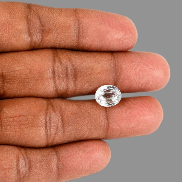 Natural White Zircon Gemstone – 4.65 Carat