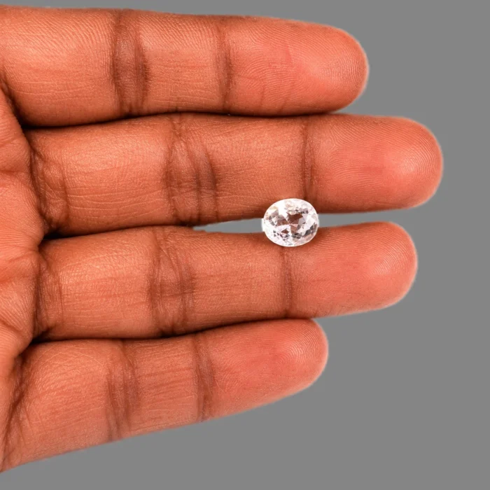 Natural White Zircon Gemstone – 4.55 Carat