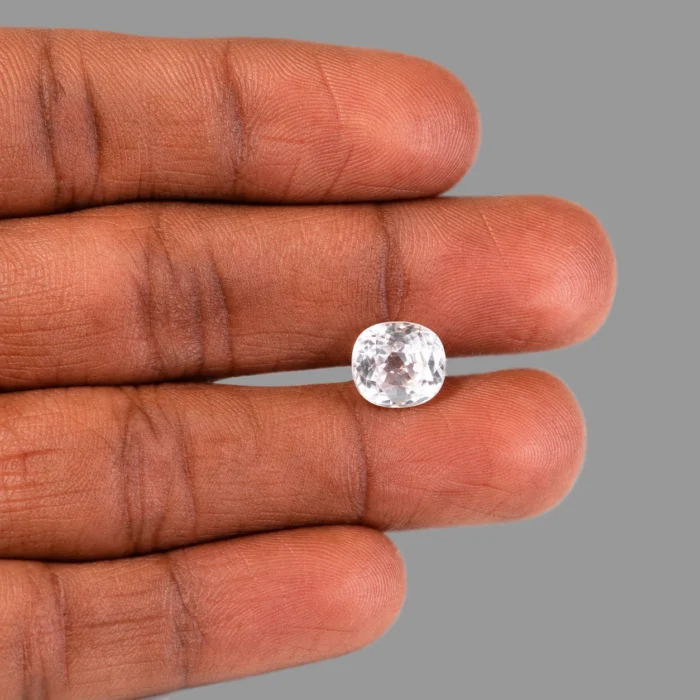 Natural White Zircon Gemstone – 4.35 Carat