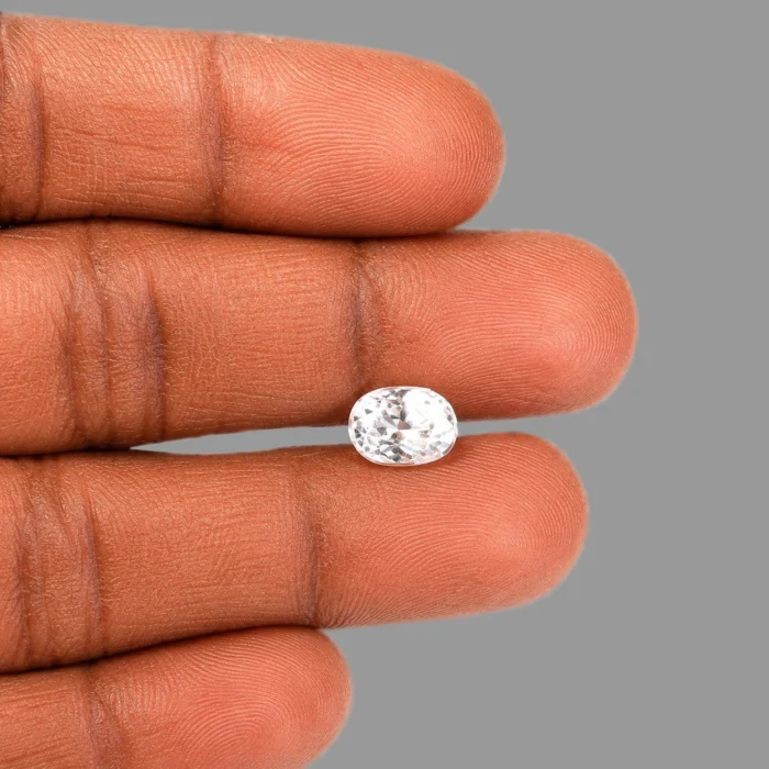 Natural White Zircon Gemstone – 4.60 Carat