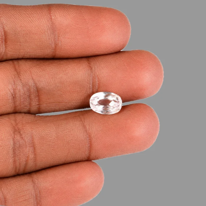 Natural White Zircon Gemstone – 4.66 Carat