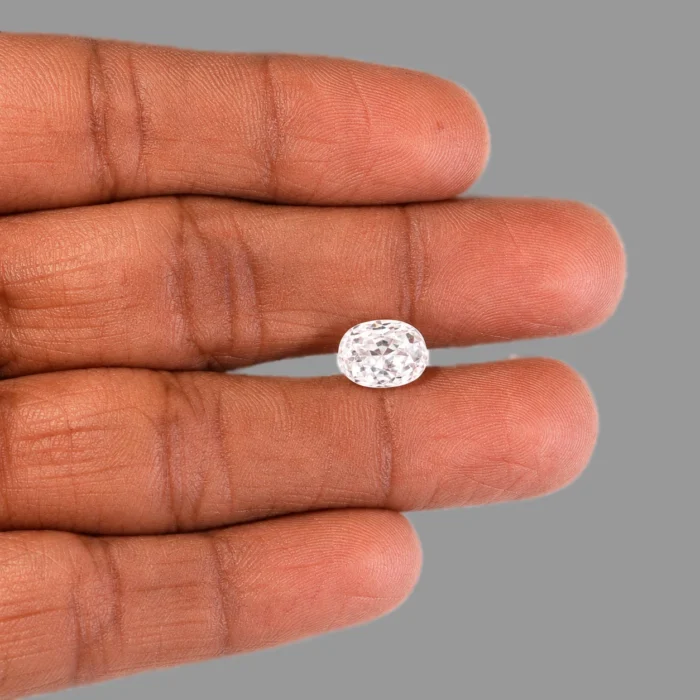 Natural White Zircon Gemstone – 4.75 Carat