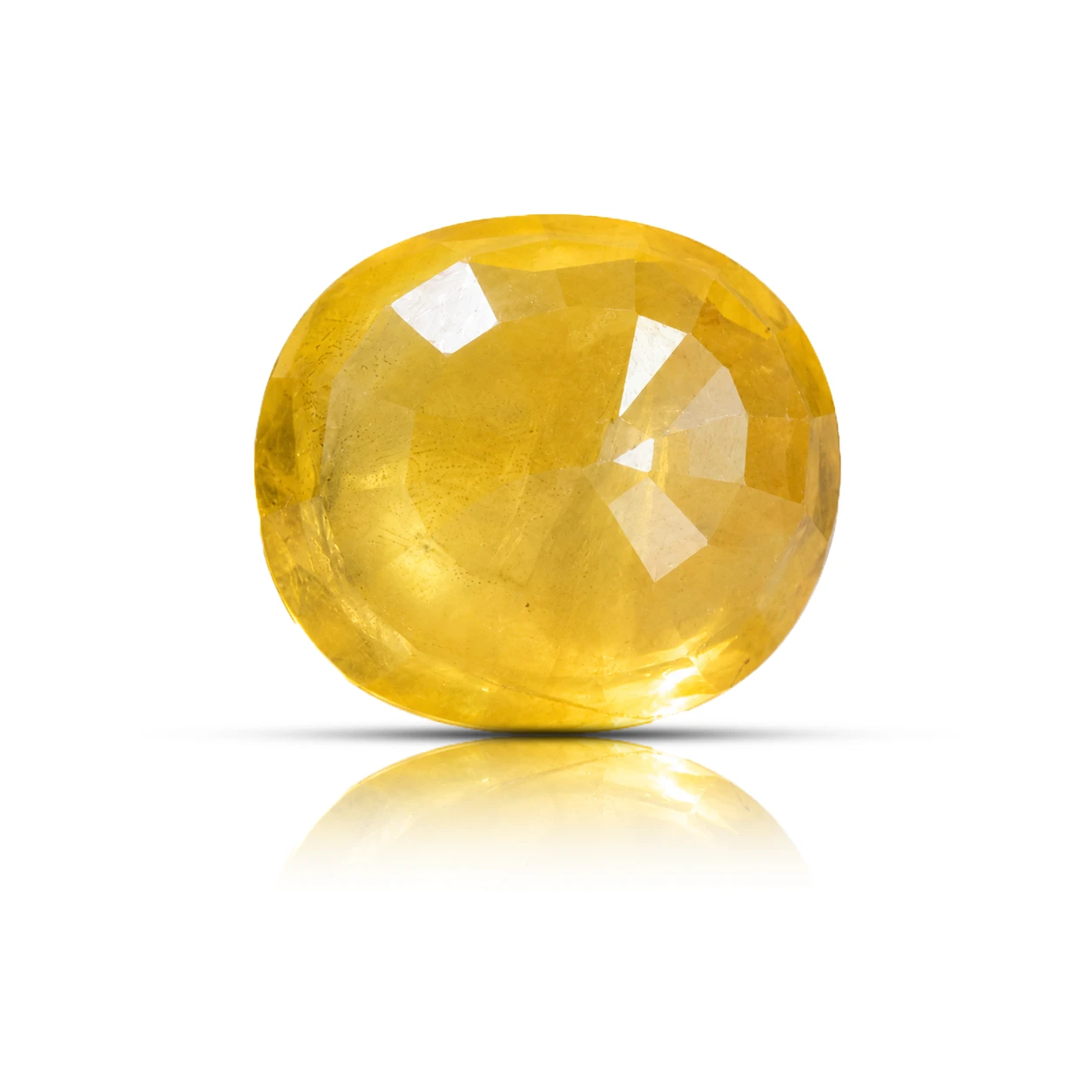 3.70 ct Natural Yellow Sapphire backside