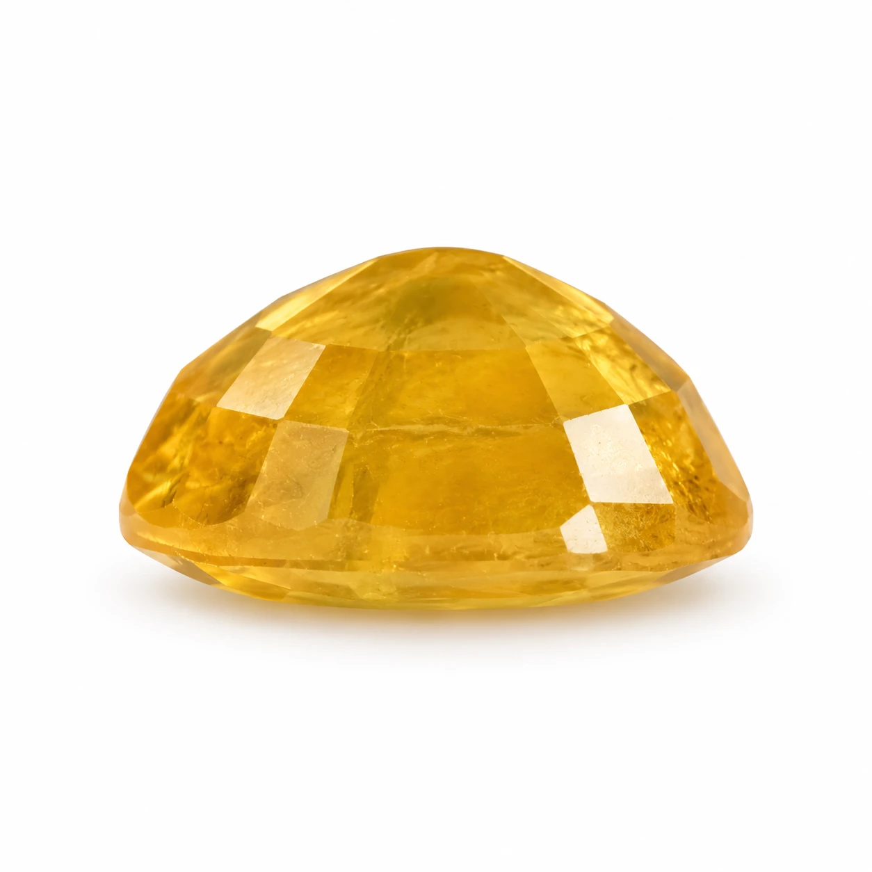 3.70 ct Natural Yellow Sapphire back top