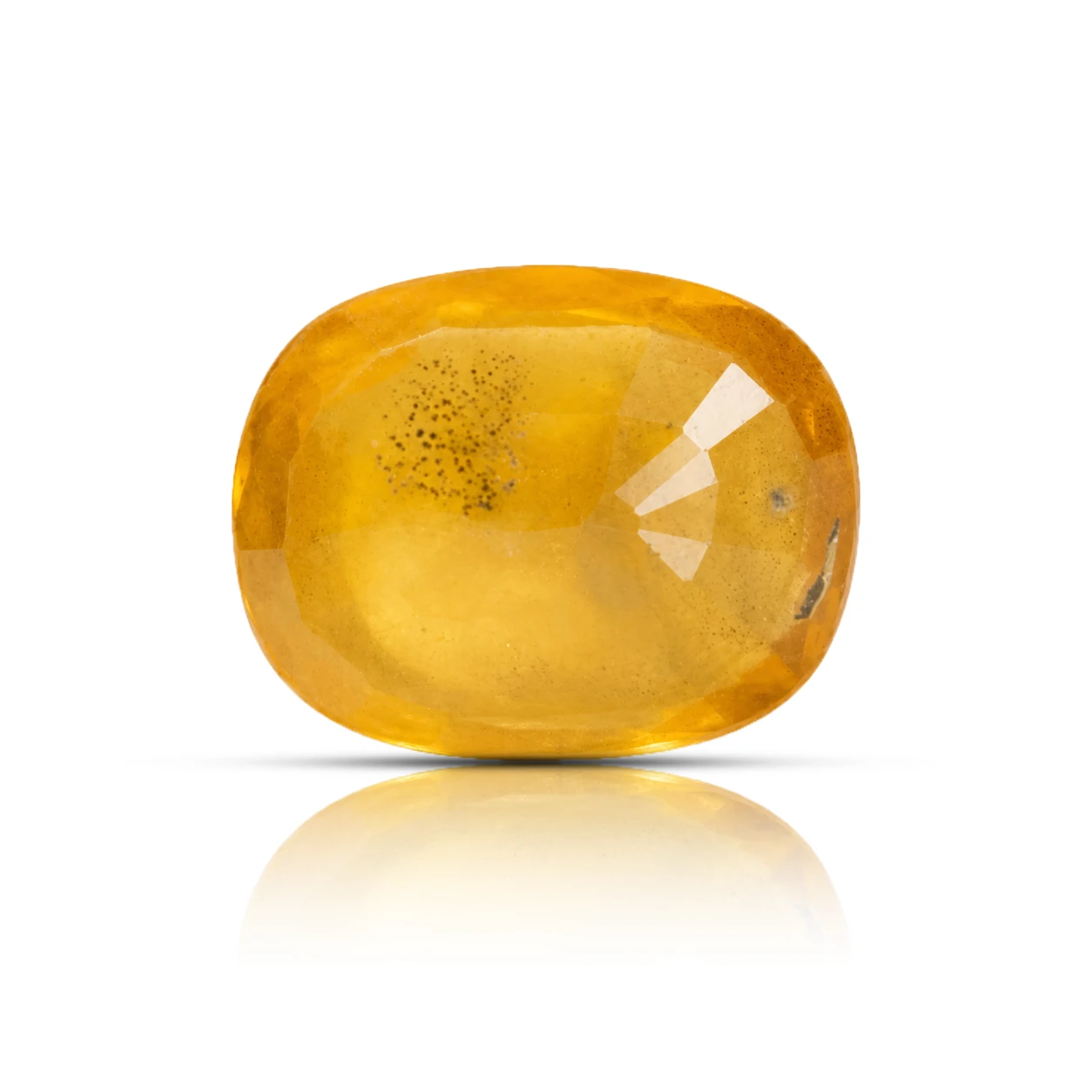 Natural Yellow Sapphire 4.35 ct backside