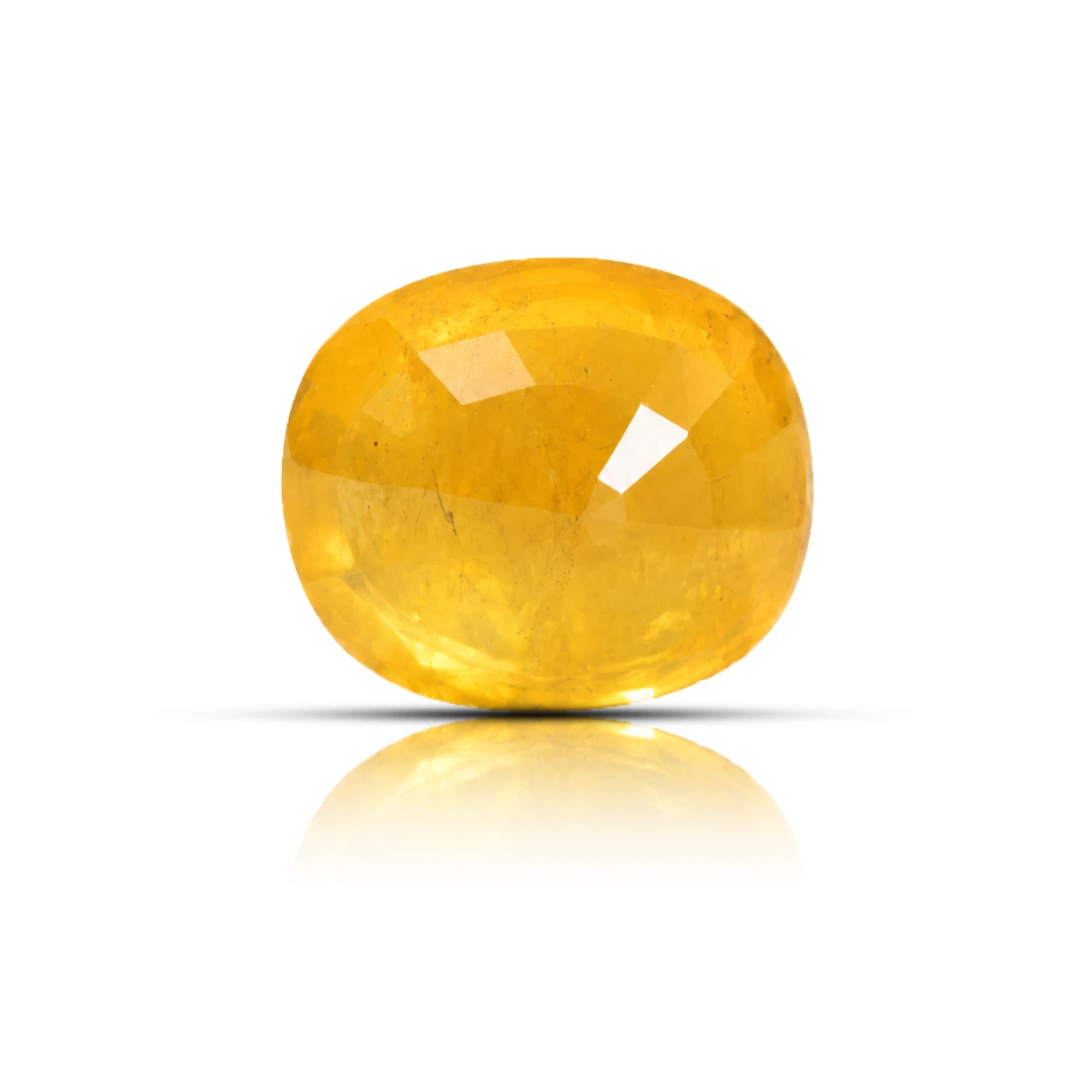 4.40 ct Natural Yellow Sapphire back side