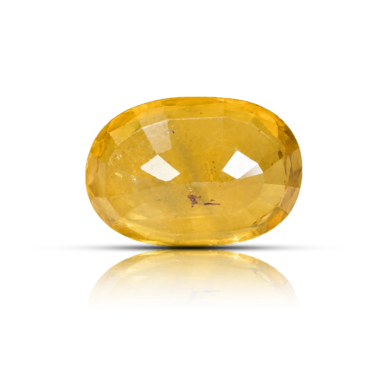 3.70 ct Natural Yellow Sapphire backside