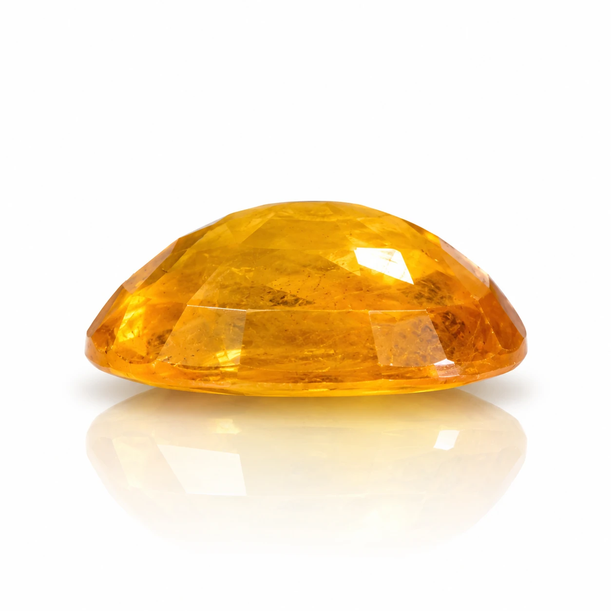 9.45 ct Natural Certified Yellow Sapphire back top