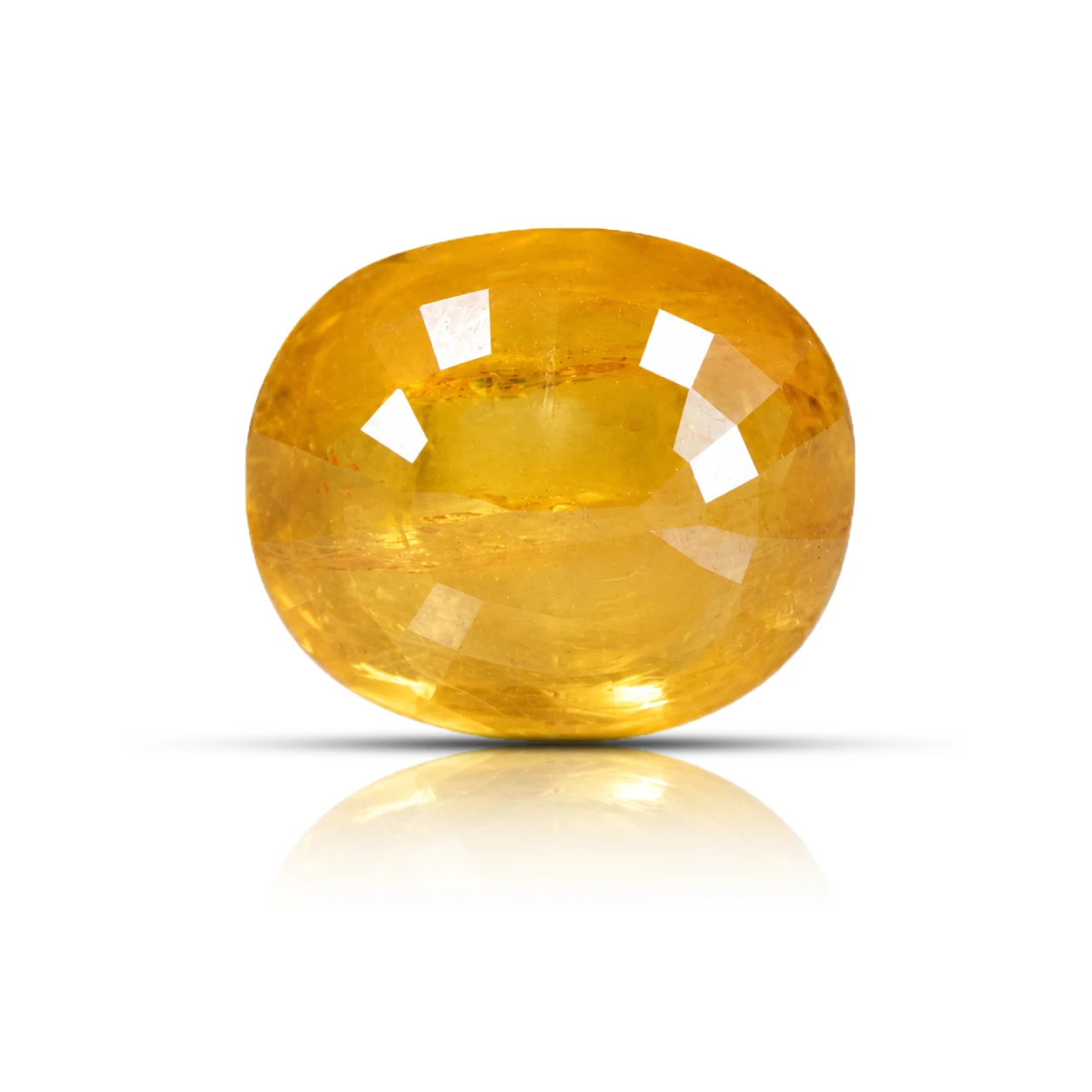 9.45 ct Certified Yellow Sapphire backside