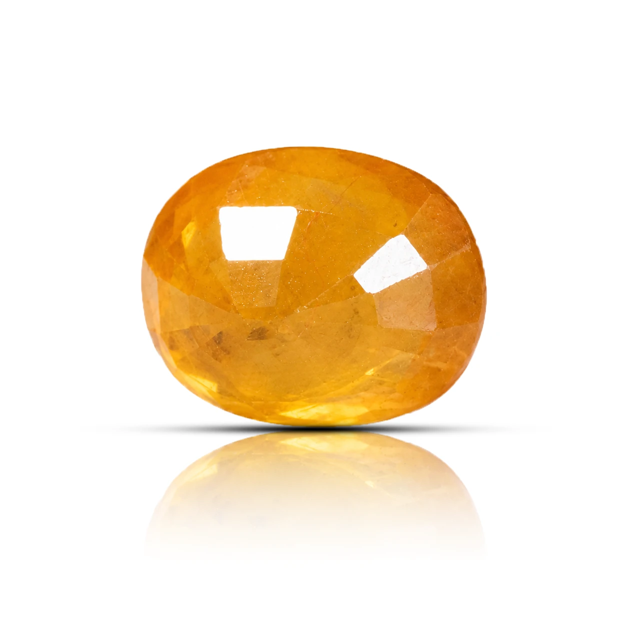 3.60 ct Certified Yellow Sapphire backside