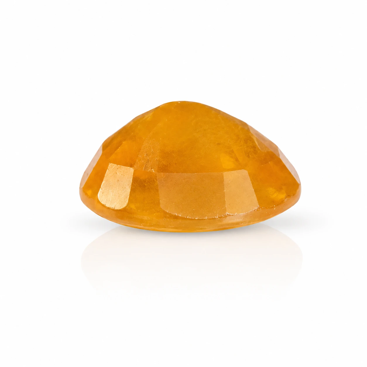 3.60 ct Certified Yellow Sapphire backtop
