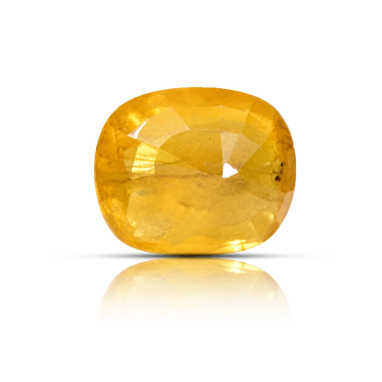 6.30 ct Natural Yellow Sapphire backside