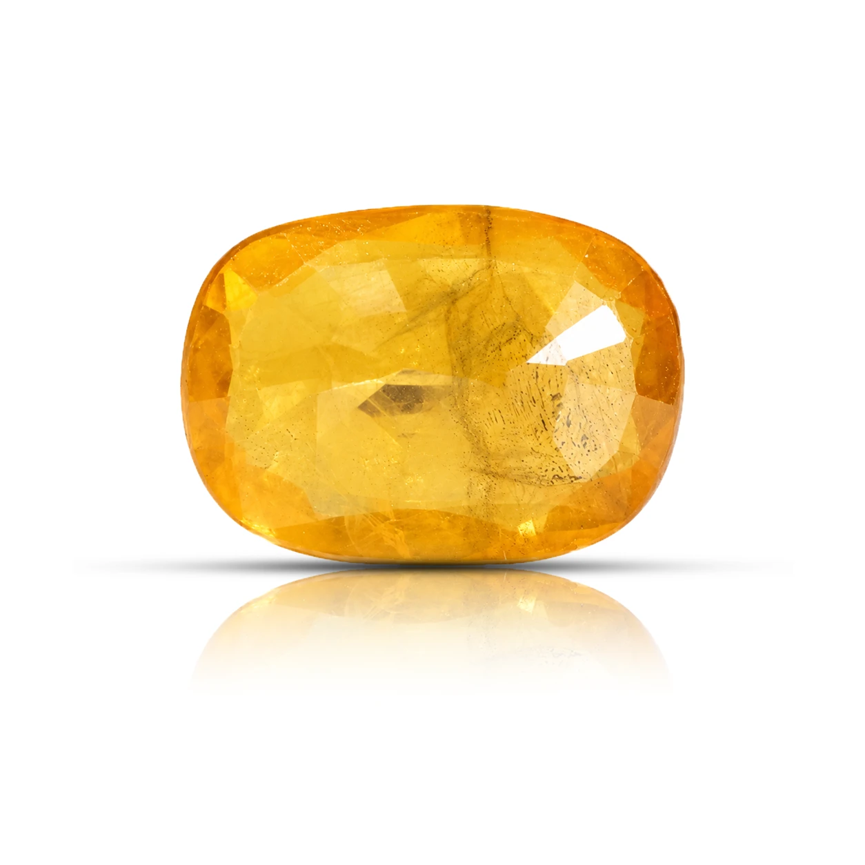 4.05 ct Natural Yellow Sapphire backside