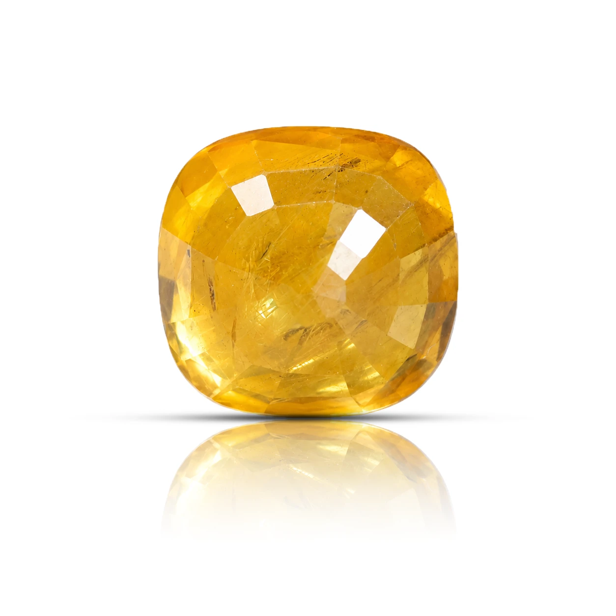 6.50 ct Natural Yellow Sapphire backside