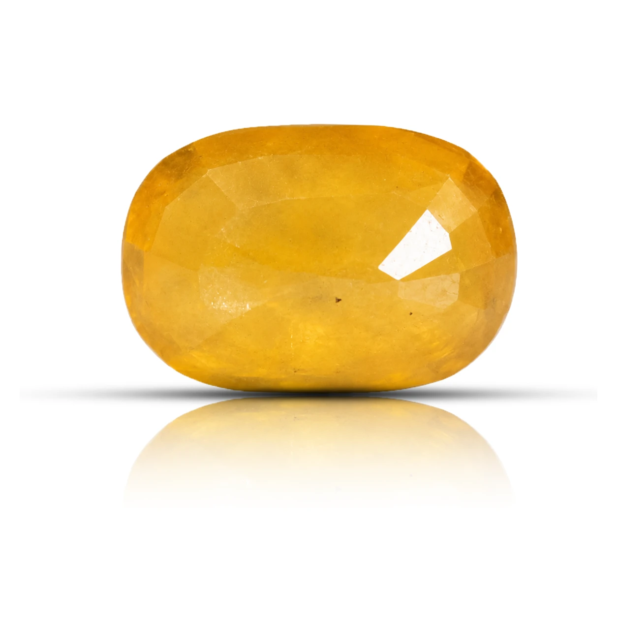 4.30 ct Natural Yellow Sapphire backside