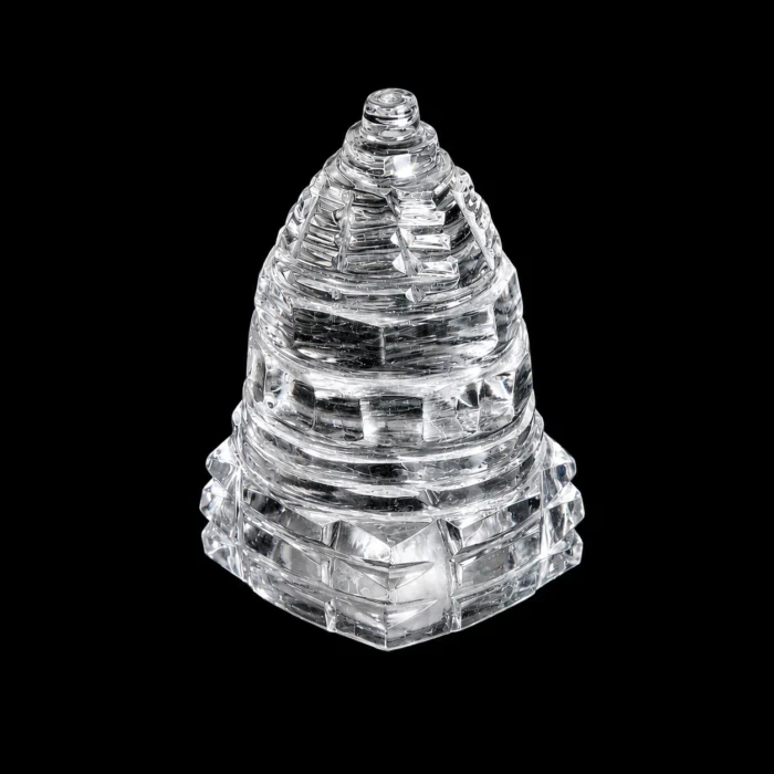 Crystal Sphatik Shree Yantra | Natural Meru Yantra for Pooja & Prosperity