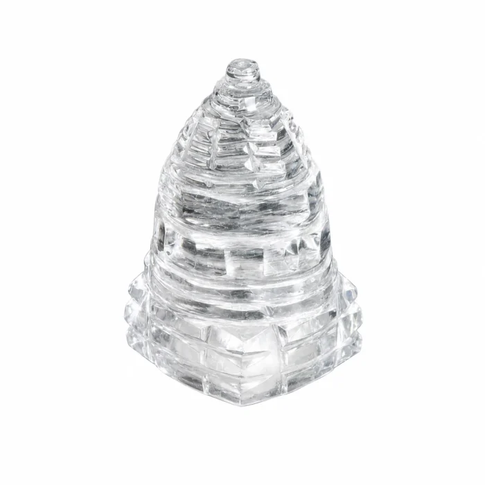 Crystal Sphatik Shree Yantra | Natural Meru Yantra for Pooja & Prosperity