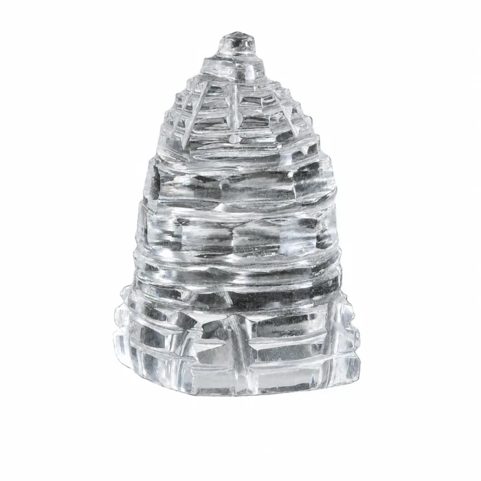 Sphatik Crystal Shree Yantra | Sacred Meru Yantra for Pooja & Meditation