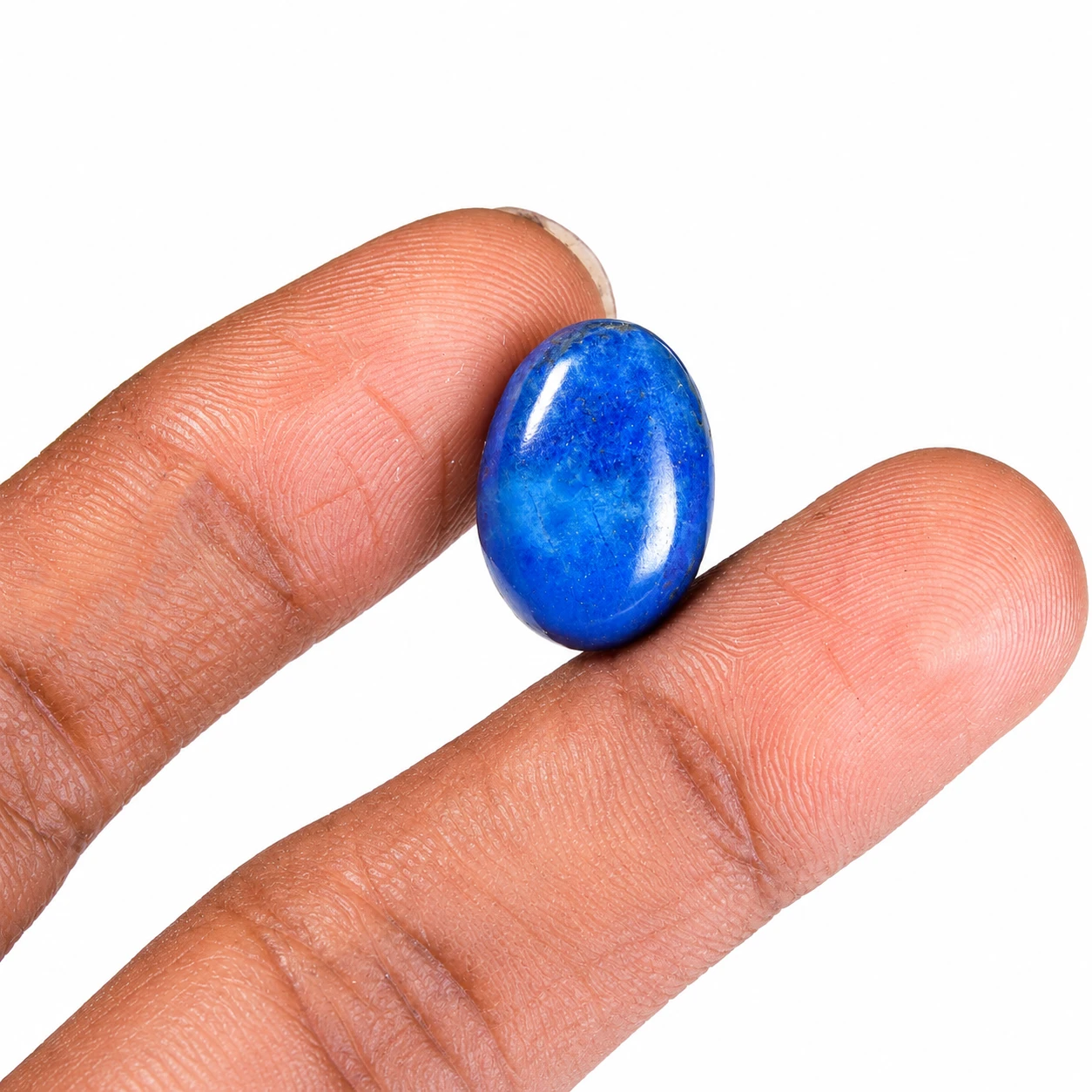 Natural Lapis Lazuli Gemstone with finger