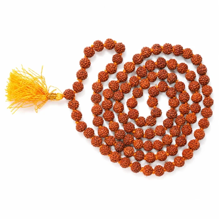 Large Rudraksha Mala – 108 Beads Natural Japa Mala