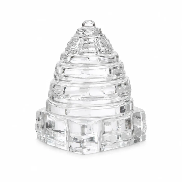 Crystal Sphatik Shree Yantra | Meru Yantra for Pooja & Vastu