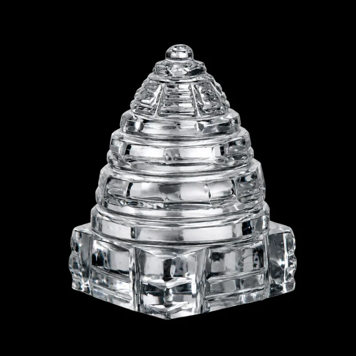 Crystal Sphatik Shree Yantra | Meru Yantra for Pooja & Vastu
