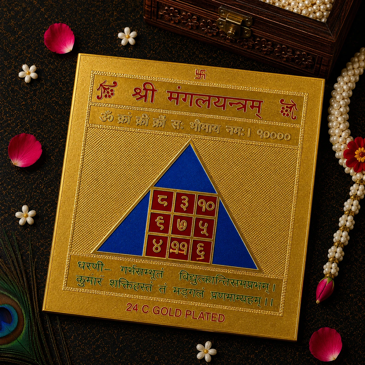 Golden Plated Mangal Yantram secondary