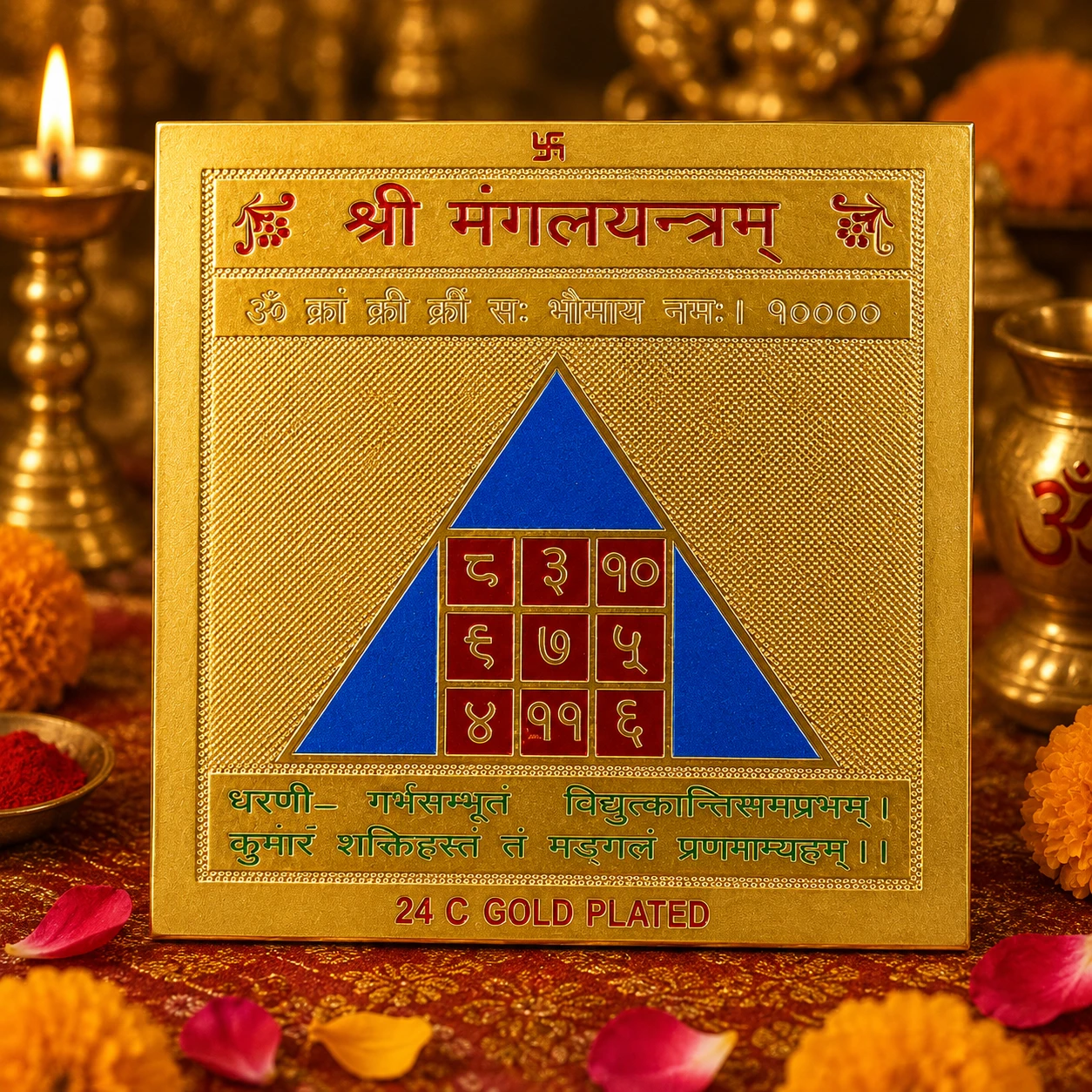 Golden Plated Mangal Yantram primary