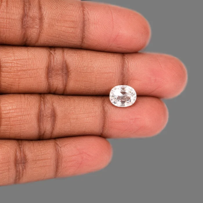 Natural White Zircon Gemstone – 4.80 Ct