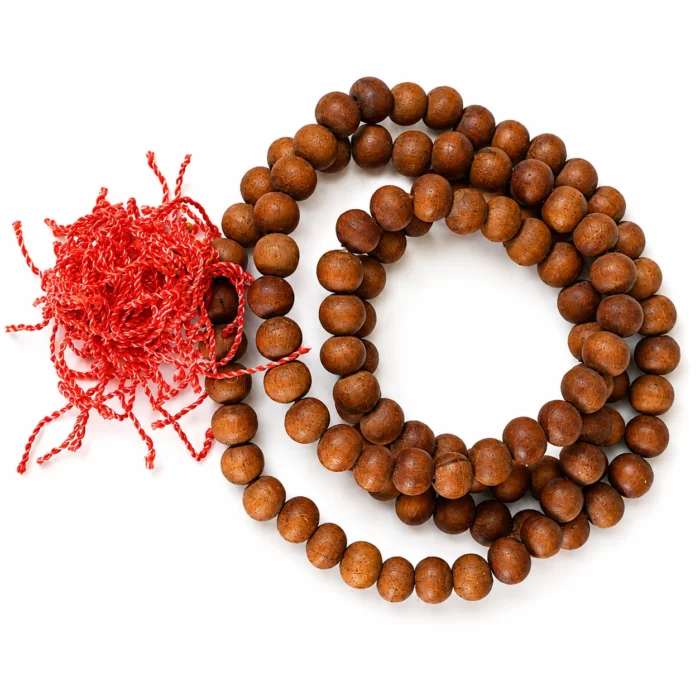 Natural Chandan Mala – 108 Beads, 8mm Pure Sandalwood Mala