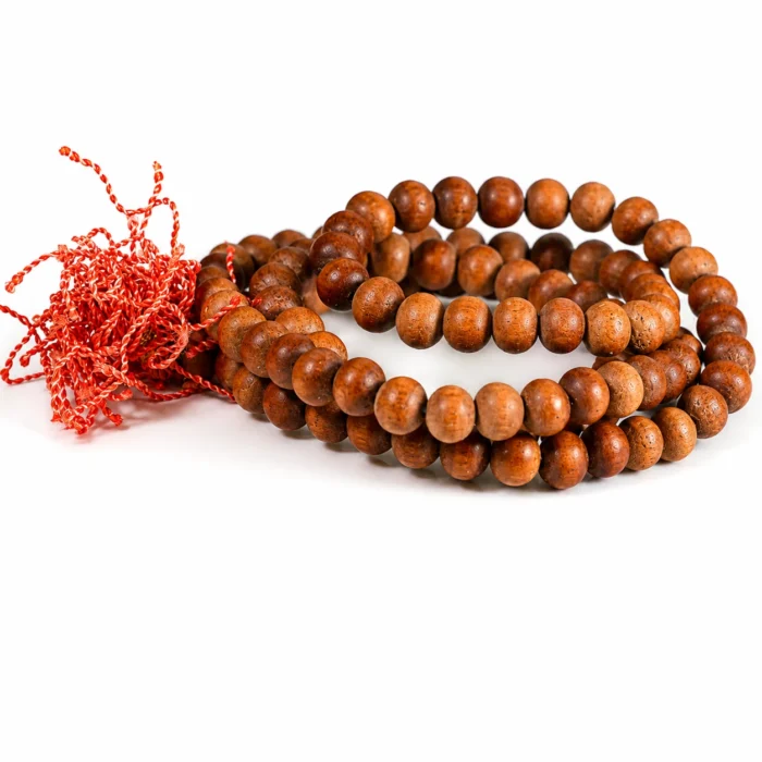 Natural Chandan Mala – 108 Beads, 8mm Pure Sandalwood Mala
