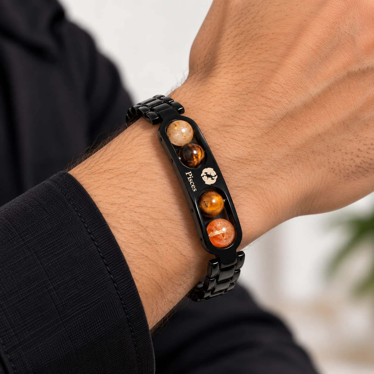 Pisces Bracelet (मीन राशि) with model